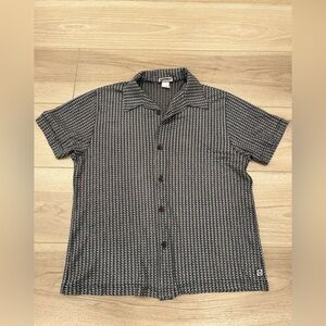 YMLA Vintage Club Shirt Semi-Translucent Metallic Waves Made in USA Men's M